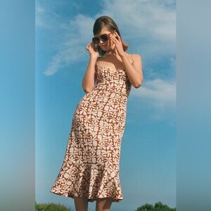 Anthropologie Hutch Floral Slim Midi Dress NWT